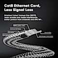 Pikkukuva 3 / 5: Cat 8 Ethernet-kaapeli 30m, Cat8 Litteä Gigabit Rj45 Stp Ed Internet Lan Patch-kaapeli Johto Ps4 Ps3 Modeemi Reititin C