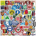 Miniatyrbillede 2 af 5: 100 stk Fodboldhold Logo Stickers, Fodboldklub Stickerpakke, Vandafvisende Vinyl Stickers, VM Kamp Stickers Til Laptops