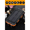 Miniatyrbilde 3 av 3: 2024, Solcellelader 20000mAh Solenergi Powerbank Vanntett Bærbar Lader med Dobbel 5V USB Port/LED