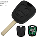 Miniatyrbillede 1 af 5: Komplet nøgle med elektronik til programmering Plip Peugeot 107 207 307 407 106 206 306 406 Citroen C1 C2 C3 C4 C5 C6 C8 Xsara Saxo Berlingo Fjernbetjening