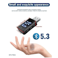 Miniatyrbilde 4 av 5: CarBluetooth 5.3 FM02 Sender Mottaker Håndsfritt Anrop Mini USB Strømforsyning Bilsett Bilkabel