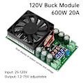 Miniatyrbild 2 av 5: 600W 30A DC-DC Buck-modul CV CC Justerbar Buck-omvandlare 120V 100V 96V 84V Display Sol LED Driv