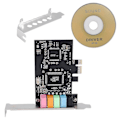 Pikkukuva 4 / 5: PCIe-äänikortti 5.1, PCI Express -surround-kortti 3D-stereokuulokkeilla ja korkealla äänentoistolla PC-äänelle