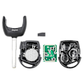 Miniatyrbilde 2 av 5: 3-knapps fjernkontrollbilnøkkel 433Mhz for Ford Focus Fiesta Fusion C-Max for Mondeo Galaxy C-Max S-Max med 4D63 Chip HU101 Yalo