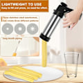 Miniatyrbillede 3 af 5: Churrera Churro Maskine Rustfrit Stål Churro Maker Kit med 3 Forskellige Dyser Sprøjtepose H
