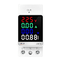 Miniatyrbilde 1 av 4: JJM10 100A AC80-270V LCD Digital Strømmåler Enfase Energi Måler Nøkkel Tilbakestillingsfunksjon Multifunksjonell DIN Skinne