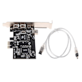 Miniatyrbillede 3 af 5: PCIE 1394A Video Capture Controller Kort 3 Porte 1394A Firewire PCI for Express