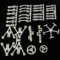 Miniatyrbillede 2 af 2: Børns Mini Legetøjsmodel Kit Gående Robotter Børns Mini Motor Kit Strandbeest Samlingsvandrende Legetøjsmodel Motor Kit