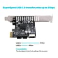 Pikkukuva 4 / 5: VL805 Emolevyn sovitin 5 Gbps Type E USB 3.1 Etupaneelin naaras & USB 2.0 - PCI-E 1X Express -kortti