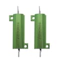 2 st Chassimonterade Grön Trådlindad Aluminium Resistor 50W 16 Ohm