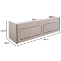 Miniatyrbillede 4 af 4: Opbevaringsskab - MDF - 120 cm x 35 cm x 35 cm - 2 døre - Soft Close-hængsler Brun svart
