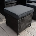 Miniatyrbillede 3 af 4: Havemøbler - Jardí - 9 personer i sort rattan - Tykke puder - Beskyttelsesbetræk Svart