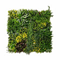 Miniatyrbillede 2 af 4: 3x Kunstig Vægpanel i Plantefibre 1 x 1 m Cassia Bladværk Dekor Have Hjem Grön
