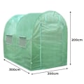 Miniatyrbillede 4 af 4: Polytunnel drivhus - MONSTERSHOP - 3m x 2m - UV-beskyttelse - 2 justerbare hylder - Vandtæt Grön