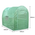 Miniatyrbillede 4 af 4: Have Drivhus Polytunnel Vinduer Galvaniserede Døre PE Cover Metalramme Udendørs planter Diameter 19mm | 4m x 2m