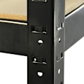 Miniatyrbillede 2 af 4: T-Rax 3 hylder 90 cm & sort metal arbejdsbord Opbevaring Værksted Garage DIY Lager