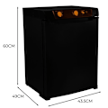 Pikkukuva 4 / 4: Tri-Mixed Absorption Jääkaappi 43L CC, AC & Gas Steel Camping Caravan Mini Bar Van Svart