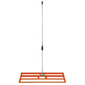 Miniatyrbillede 1 af 4: Orange rustfri stål græsplæne nivelleringsrive 100 cm Bredde Orange