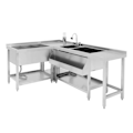 Miniatyrbillede 2 af 4: Station Cocktail Modulaire i Rustfrit Stål Isoleret Isbøtte & Vinkelenhed Grå