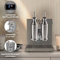 Miniatyrbild 1 av 4: Automatisk te-shaker - Inox - 120W - 400 varv/min - Digital timer - Dubbel shaker Pengar