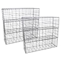 Pikkukuva 1 / 4: Setti 6 hopea-gabion-koria galvanoidusta teräksestä ulkotilojen maisemointiprojekteihin, 100 x 30 x 30 cm Galvaniserat stål