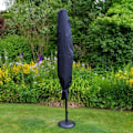 Miniatyrbillede 4 af 4: Sort Parasol Fixed Centerpiece 2.7M 32 LED Solar Energy UV Protection Garden