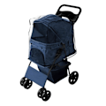 Miniatyrbillede 1 af 4: Kæledyrskurv - Blå - Hund - Udendørs - 15 kg max - Robust stålrørssystem Blå