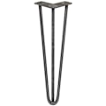 Pikkukuva 2 / 4: Pöydän jalat - SKISKI - JALKAT - 40,6 cm - Luonnon teräs - Paksuus 12 mm