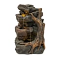 Miniatyrbillede 2 af 4: Have a look at our stunning 'Fontaine de Jardin Cascade Électrique « Willow Springs » Extérieure LED Pompe', now available for you. Grå