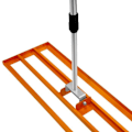 Miniatyrbillede 3 af 4: Orange rustfri stål græsplæne nivelleringsrive 100 cm Bredde Orange