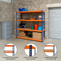 Miniatyrbild 2 av 3: Rayonnage - MONSTERSHOP - SRax - 4 Hyllor - 300kg - Garage/Verkstad