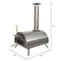 Miniatyrbillede 3 af 4: Pizzaovn til bord - Mærke - Model - Sten - Mineraler Silver