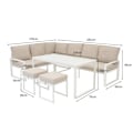 Miniatyrbillede 4 af 4: Havemøbler i Hvid Aluminium & Opbevaringskiste 582 L i Sort Rattan Vit