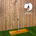 Miniatyrbillede 2 af 4: Orange rustfri stål græsplæne nivelleringsrive 100 cm Bredde Orange