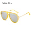 Solbriller med toppstang, nyanser, gradient solbriller Yellow-Silver