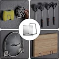 Miniatyrbild 5 av 8: Självhäftande Diskställ, Utrymmesbesparande Design, Rostfritt Stål, Snabbtorkande, Rostfritt Diskorganisatör Disktrasahållare för Kök Badrum (2-pack)