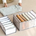 Miniatyrbild 3 av 8: Mångsidig Vikbar Klädlåda, Garderobsförvaring För Kläder Förstärkt Med Kartong För Optimalt Stöd, Andningsbart Nätmaterial Säkerställer