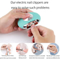 Miniatyrbild 3 av 5: (bl?) Elektrisk nagelklippare f?r tjocka naglar Automatisk och s?ker elektrisk nagelklippare f?r v?rdgivare, ?ldre, vuxna och barn Kb