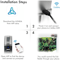 Miniatyrbild 5 av 5: Smart Akvarietillbehör, Automatisk Fiskmatare med App Lychee-kontroll, WiFi Programmerbar Matning för Dina Älskade Husdjur Hemma eller Borta