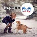 Miniatyrbild 5 av 5: Vintervarma vantar Barnhandskar Varma tillbehör Bedårande handskar för flip-cover handskar Stickade varma handskar blue