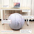 Miniatyrbild 3 av 5: Ergonomisk Sittboll, Anti-burst PVC Innerboll Säkerställer Säkerhet, Aktivering av Kärnmuskulatur &amp; Förbättrad Hållning för Kontor, Studentrum och Hem