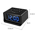 Miniatyrbild 2 av 5: Flerfärgad Digital Väckarklockradio, Elegant Design, Automatisk Tidsinställning, Justerbar Ljusstyrka, Backup-batteri, för Modern Sovrumsinredning