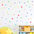Miniatyrbild 4 av 7: Smidig applicering på släta ytor, Custom Design Usa Polka Dot Confetti Väggdekaler, Skala och fäst för enkel installation, Flerfärgad cirkeldekor,