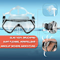 Miniatyrbild 6 av 6: Professionellt snorkelset, Duo Comfort Combo dykmask Anti-Fog Panoramisk bred siktmask, enkel justering, torr toppsnorkel, perfekt för