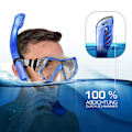 Miniatyrbild 5 av 6: Professionellt snorkelset, Duo Comfort Combo dykmask Anti-Fog Panoramisk bred siktmask, enkel justering, torr toppsnorkel, perfekt för