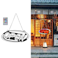 Miniatyrbild 1 av 8: LED Öppen Skylt Färgstark Dynamisk Timer Fjärrkontroll Elektrisk Reklamtavla för Butik Bar 100‑240V Svart EU-kontakt