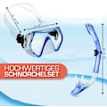 Miniatyrbild 2 av 6: Professionellt snorkelset, Duo Comfort Combo dykmask Anti-Fog Panoramisk bred siktmask, enkel justering, torr toppsnorkel, perfekt för