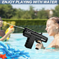 Miniatyrbild 3 av 5: Elektriska vattenpistol leksaker, automatisk vattenspruta pistol, elektrisk vattenpistol f?r sommar pool fest strand utomhusaktiviteter (svart)