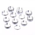 Miniatyrbild 2 av 4: 12-pack Boho Antik Ringar / Tåringar - Justerbara