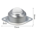 Pikkukuva 5 / 5: Kalusteiden rullat Pienet pallopyörät Raskaat -duty Frter Roll 4stk Pallopyörä Nylonpallosiirto Kalusteet Koneet Ja Matkatavaroiden liukuva siirto 1 inch